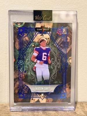 Wild Card 2025 5 Card Draw Jaxson Dart rookie serial numbered 3/5