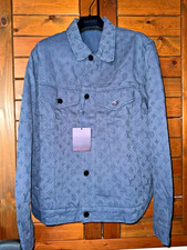 Louis Vuitton Blue Monogram Denim Trucker Jacket RM192M QJQ HHA20W