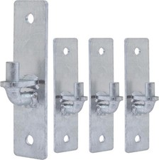 Wall Mount Gate Hinge 4 PCS, Heavy Duty Flat Back Farm Gate Hinge with 5/8" Pin,