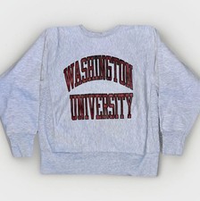 Vintage 80s Champion Reverse Weave Warmup Washington University Sweatshirt Sz L