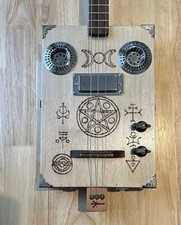 Handmade 3 String Cigar Box Guitar Acoustic Electric Mini Humbucker UK Built
