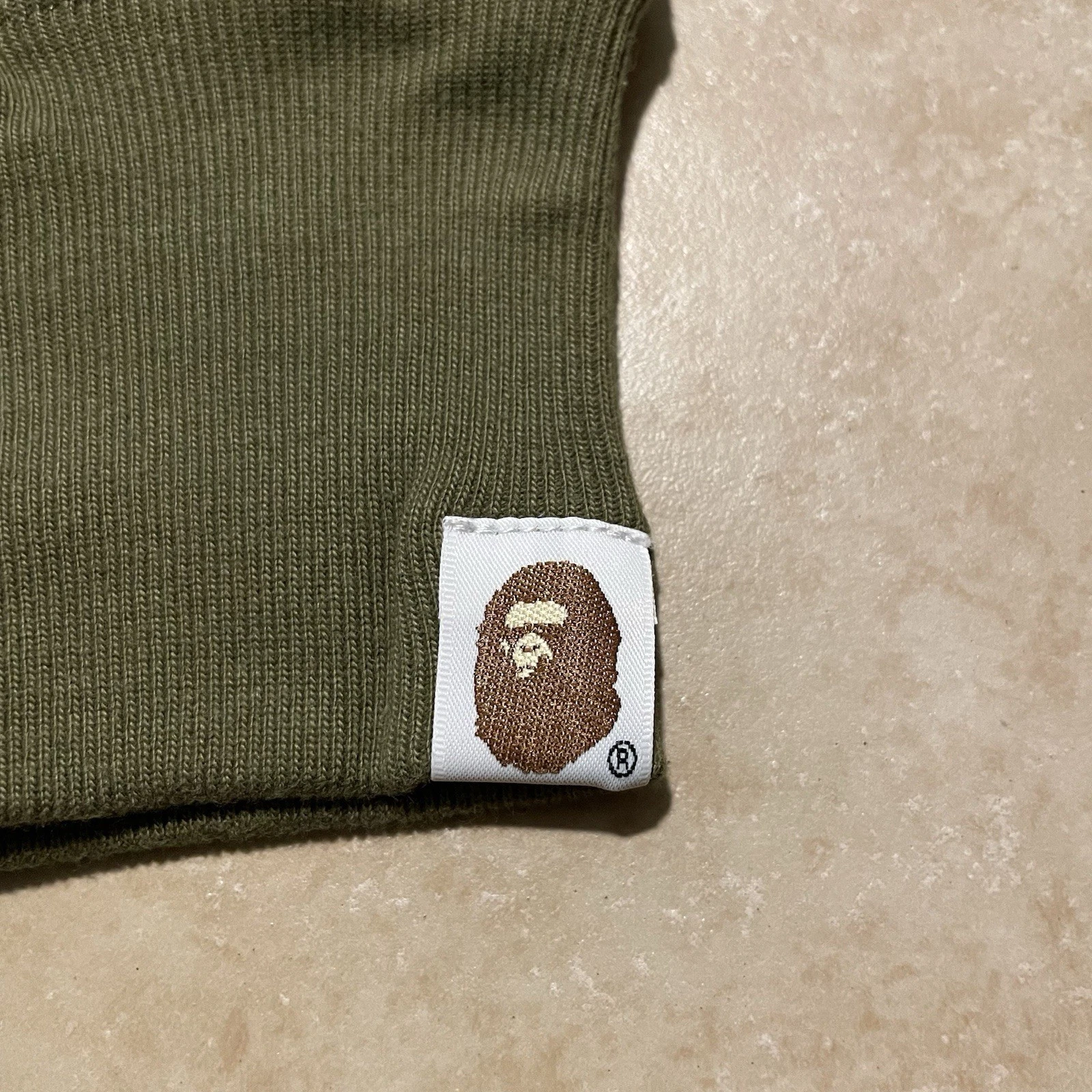A BATHING APE (BAPE) Felpa con cappuccio zip intera BAPE 1° squalo mimetico verde taglia XL FW23 spedizione gratuita