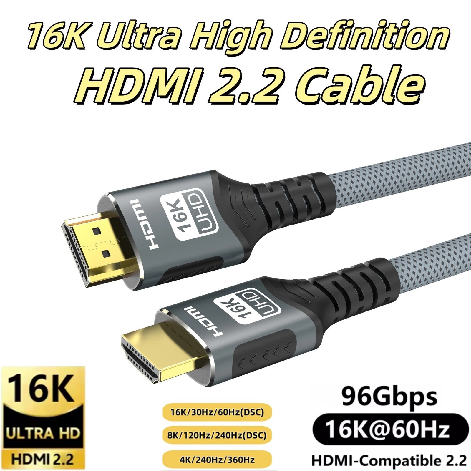 8K HDMI-Compatible Cable 4K@120Hz 8K@60Hz HDMI 2.1 Cable 48Gbps Adapter For RTX