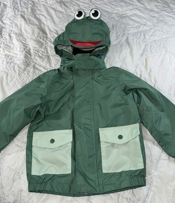 Lily & Dan Frog   Children's Reflective Details Rain Jacket Size 3T Spring EUC