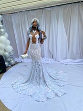 Mermaid Trumpet Court Train Prom Dresses Evening Gown Ball Gown
