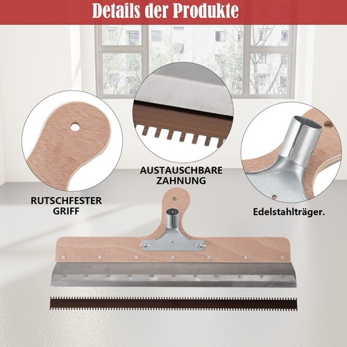 Großflächenrakel gezahnt 560mm Flächenrakel Flächenspachtel Stehrakel Rakel DE - Bild 4 von 15