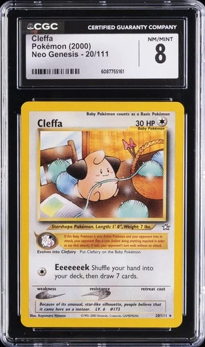 2000 POKEMON NEO GENESIS #20 CLEFFA CGC 8