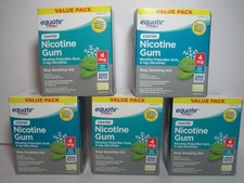 5 NEW BOXES EQUATE COATED 4 MG NICOTINE GUM 1000 PCS COOL MINT SAVE 70 