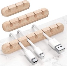 Cable Holder Clips 3-Pack Cord Organiser Adhesive for USB Charging Cable Wire