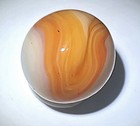 VINTAGE SLAG ORANGE SWIRL MARBLE .66" #199 — photo 2