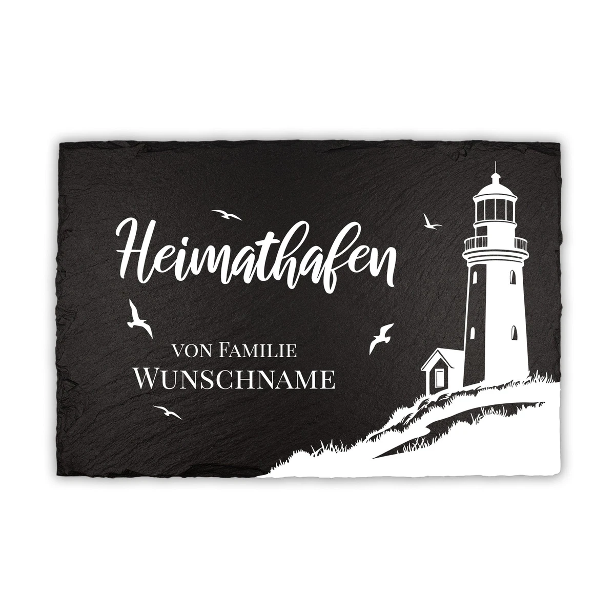 Targa In Ardesia Personalizzata Con Incisione Laser, 25x10 Cm, Con Fissaggi A Parete, Regalo Go Find A Gift - 3