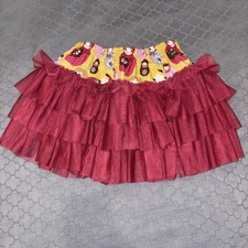 EUC Matilda Jane girls tulle skirt 6 Character Counts Sylvia Russian doll maroon