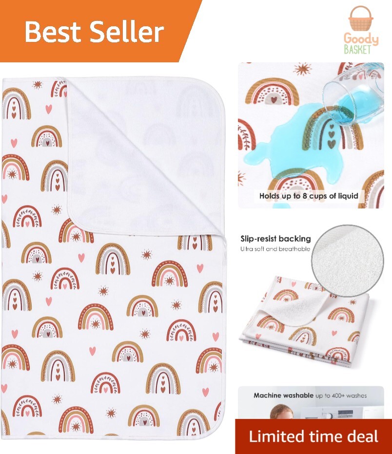 Extra Large 31"x40" Rainbow Bed Pad - Super Absorbent & Eco-Friendly Protector