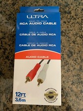 ULTRA BRAND MALE-TO-MALE RCA AUDIO CABLE 12 FT. NEW