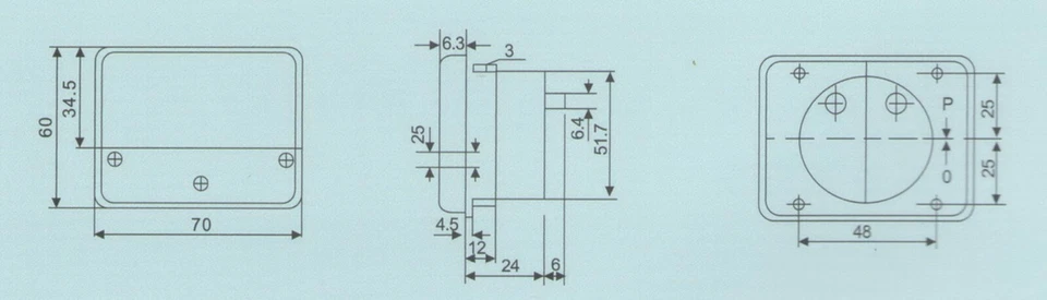 1 Pc Analog Ammeter Panel AMP Current Meter 67*70MM With Shunt DC 0-500A - Image 3 of 3