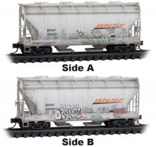 Micro-Trains MTL N-Scale 2-Bay ACF Covered Hopper BNSF Family Tree #405551