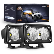 Nilight Motorcycle Led Pods 2PCS 3Inch Flood Light Led Offroad Fog Light