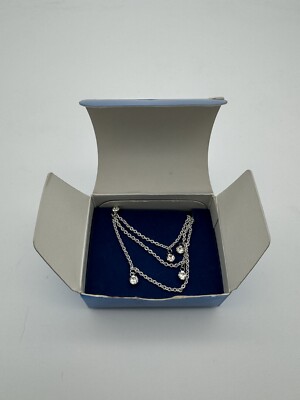 NEW 2007 Avon Triple Strand Silver Rhinestone Anklet NIB