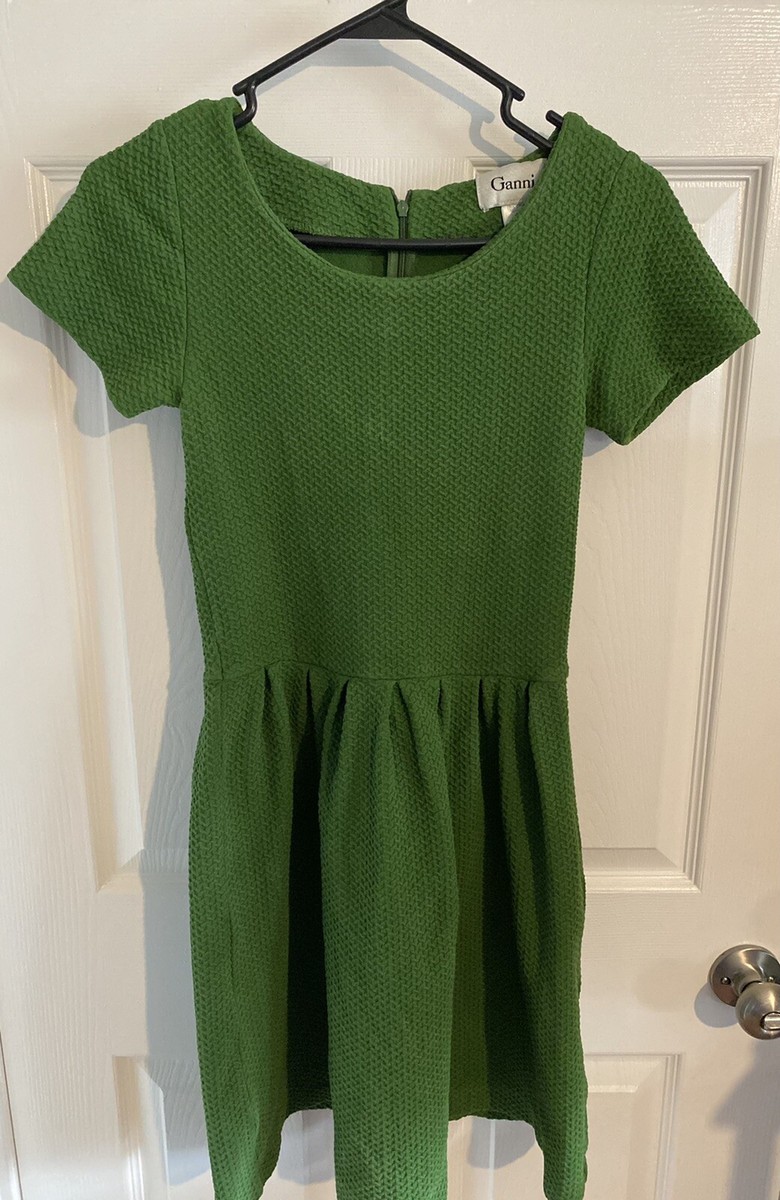 Anthropologie Ganni Fit & Flare Skater Dress Size XS Textured Short Sleeve Green | eBay Anthropologie Ganni Fit & Flare Skater Dress Size XS Textured Short Sleeve Green | eBay