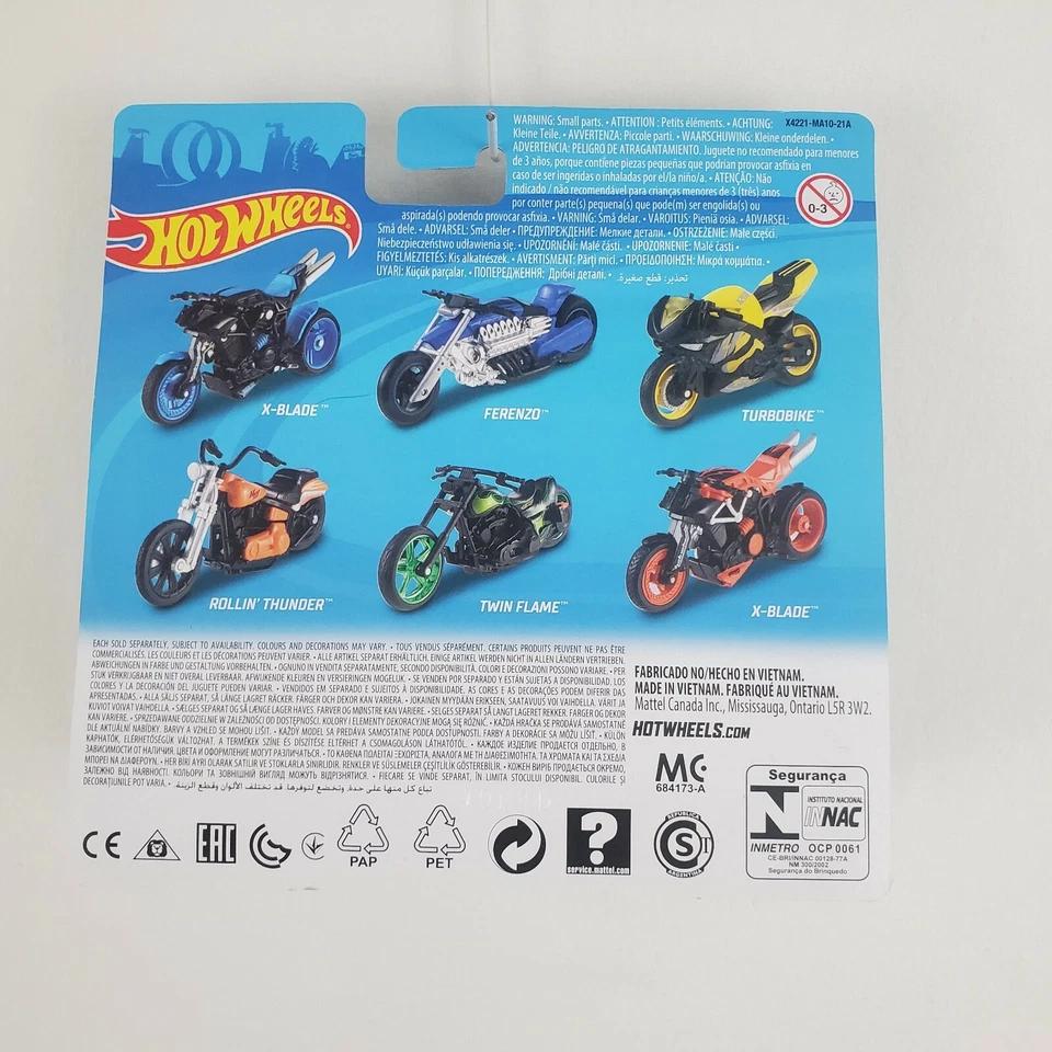 Hot Wheels Rollin' Thunder Motorcycle 1:18 NOC - Image 3 of 4