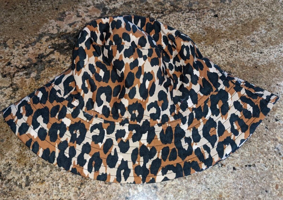 Kate Spade Womens Printed Bucket Hat One Size Leopard Print MSRP