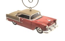Christmas Ornament for 1955 Chevy Bel Air Red Gray