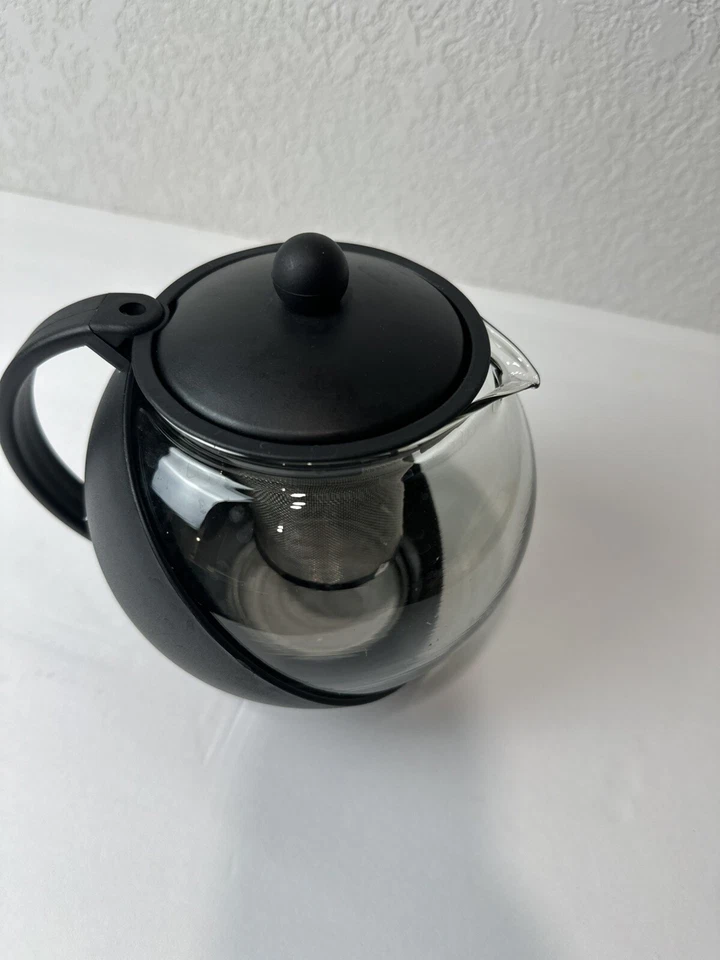 Norpo Eclipse 25 oz. Infusor de tetera de vidrio templado con cesta de acero inoxidable Foto 3 de 4