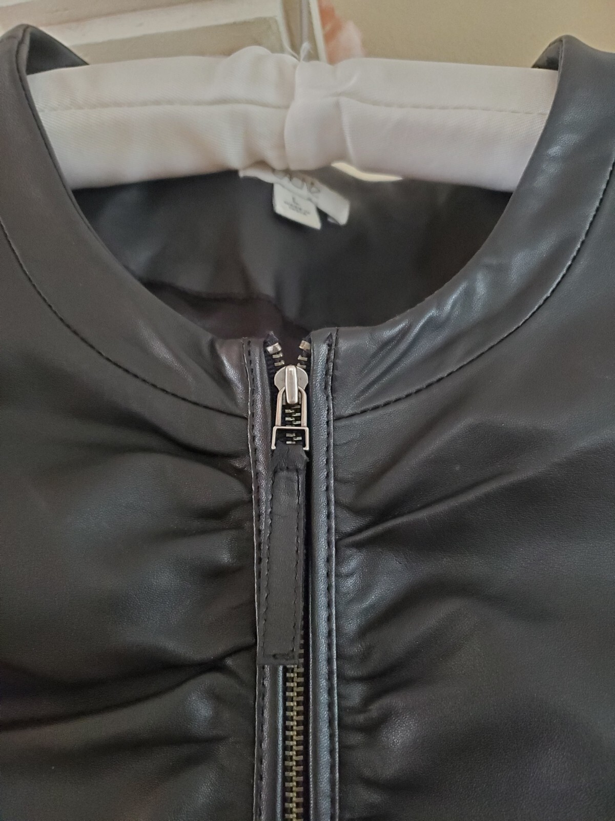 CACHÉ Leather Jacket Large Lightweight SOFT Zip B… - image 5