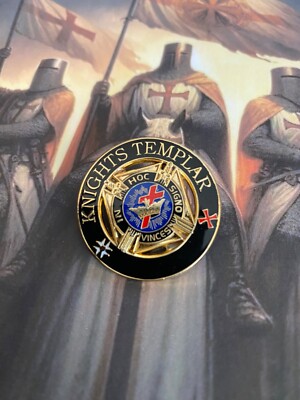 Tempelritter ''IN HOC SIGNO VINCES'' Emaille Pin Anstecker