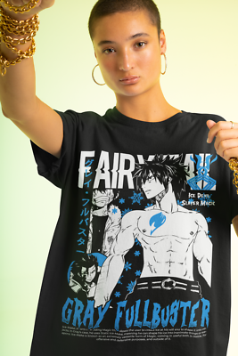 Gray Fullbuster Natsu T-shirt Fairy Tail Dragneel Girl Anime Gift