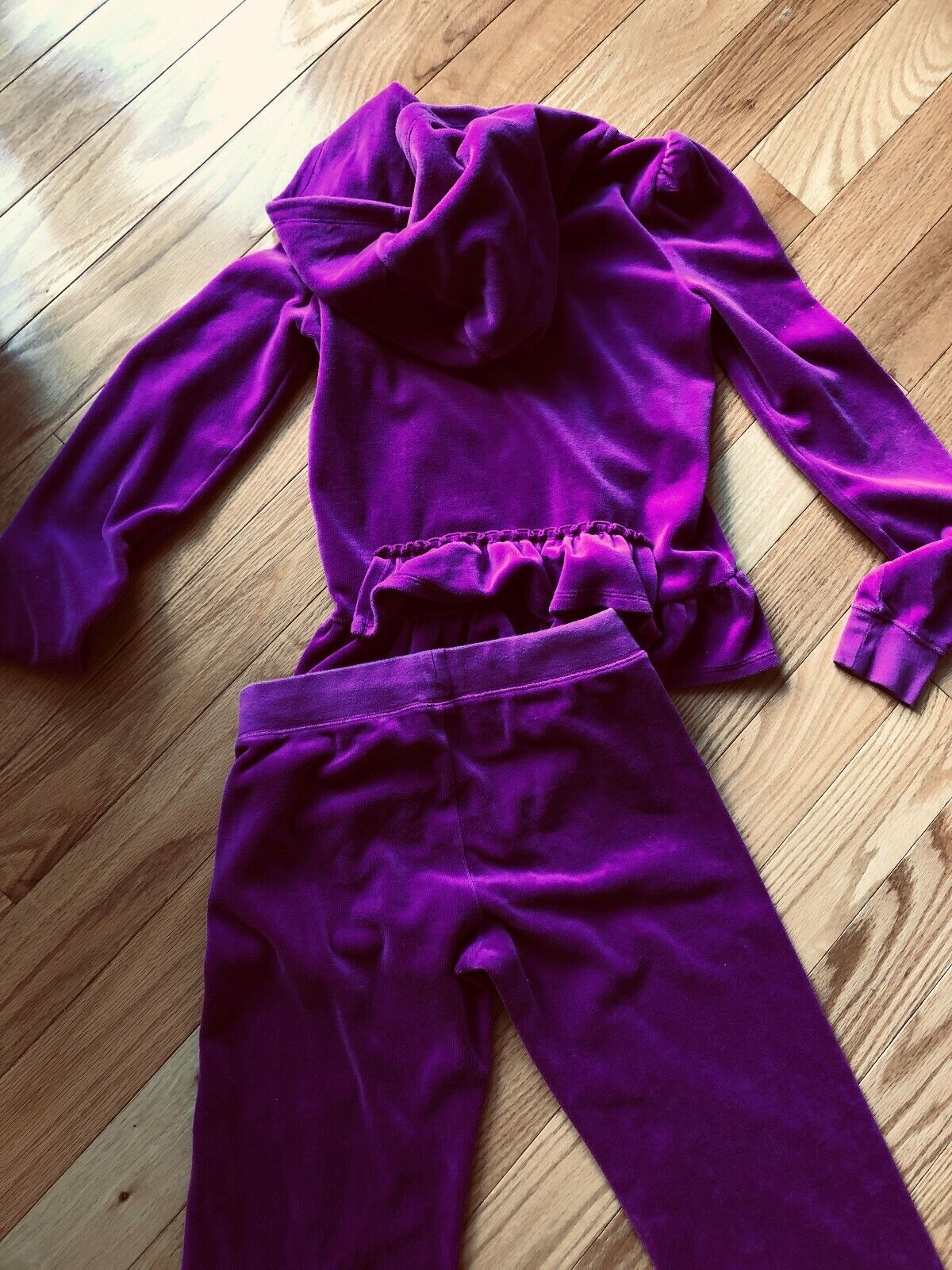 Juicy Couture Girls Sport Suit Magenta Hooded Jac… - image 5