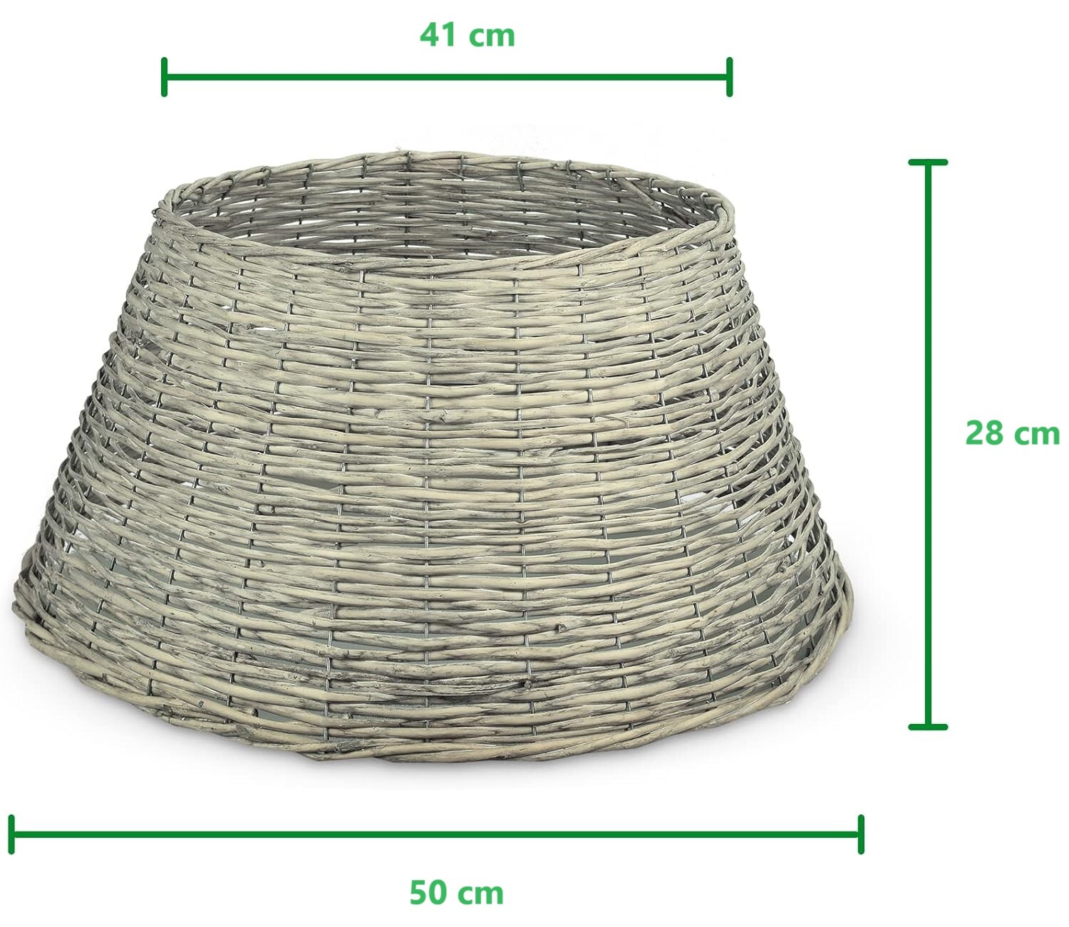 Hand Made Deluxe Round Wicker Christmas Tree Skirts Collar Natural