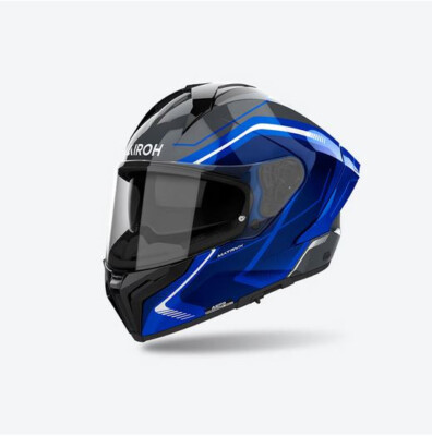 Airoh Matryx Wide Blue Gloss Full Face Motorcycle Helmet Size S