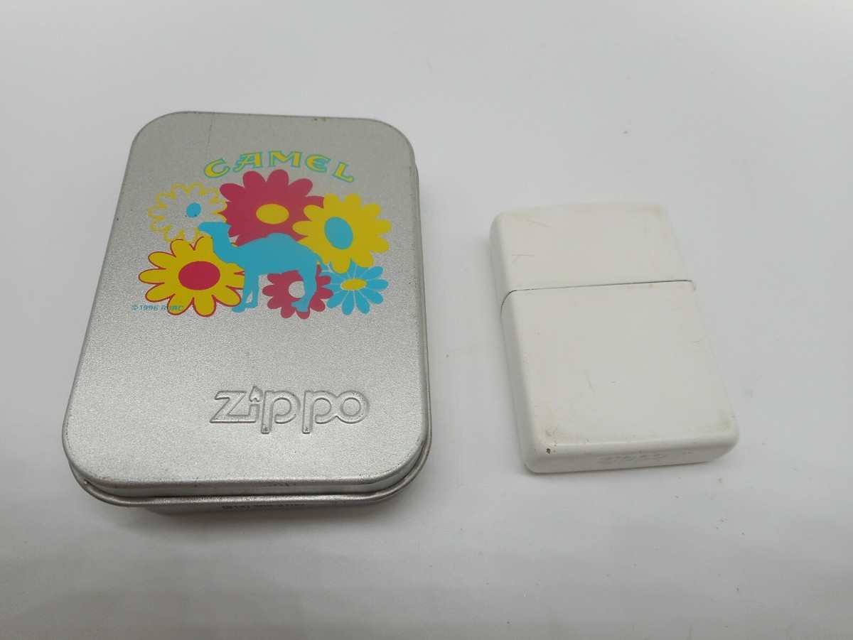 Vintage 1996 Camel Cigarettes FLOWER POWER ZIPPO Lighter in TIN