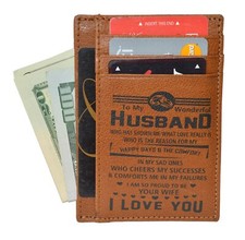 Card Case Leather Wallet for Husband Wife Mom Dad Son Daughter Gift Idea