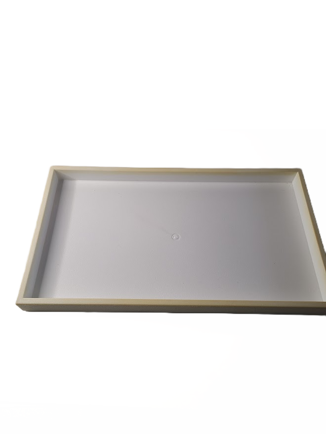 5 Pack Of White Plastic Stackable Standard Size Jewelry Trays Display