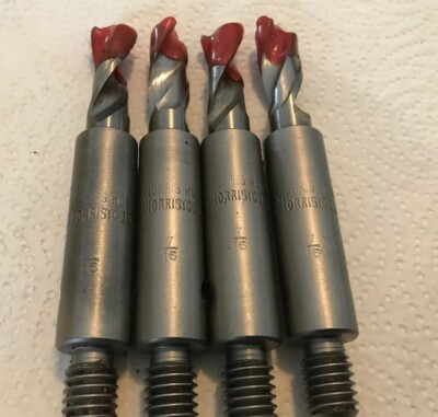 #28 Lot of 2 MORRIS WOOD TOOL 7//16/" RH Drill Bit-Threaded//Screw Shank V-Point