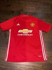 Manchester United Jersey 2016-2017 Home Adidas Chevrolet Kit Mens Size S