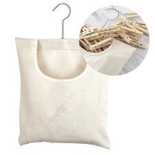 Canvas Clothespin Bag Hanging Storage Storage Bag Hanging Hook 31.75cm * 26.67cm
