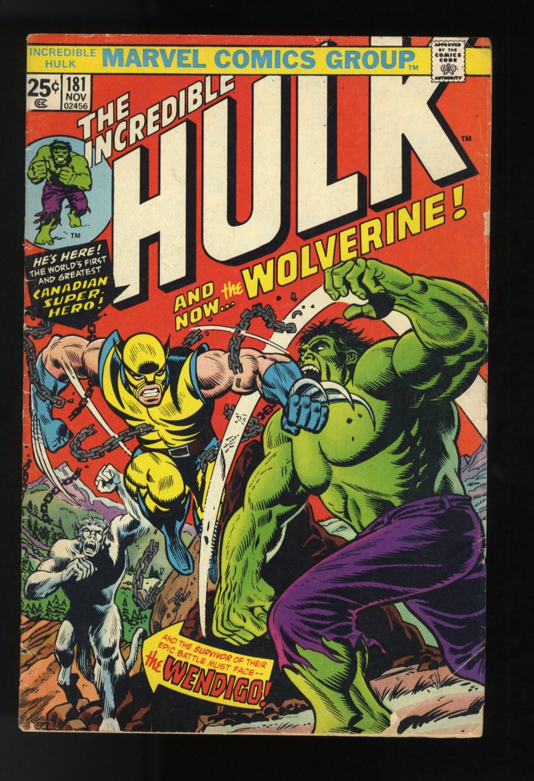 Incredible Hulk #181 VG- 3.5 Marvel Value Stamp Intact! Marvel 1974