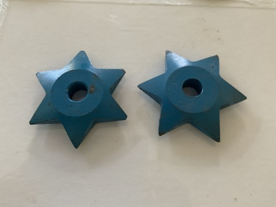 #ad #ad 2 CAST IRON 6 POINT BLUE STAR ARCHITECTURAL BUILDING WASHER $44.00