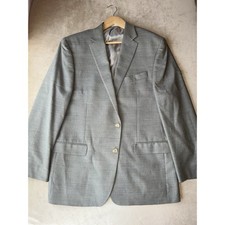 Lauren Ralph Lauren Silk And Wool Blend Gray Blazer Size 44R Made In India