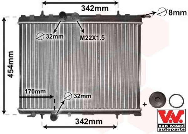 VAN Wezel 40002189 KüHler FüR MotorküHlung MotorküHler AutoküHler-image