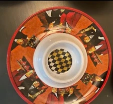 Vintage Plastic Chip And Dip Bowl Beach Swimming Pool Hot Tub Party Platter Tray