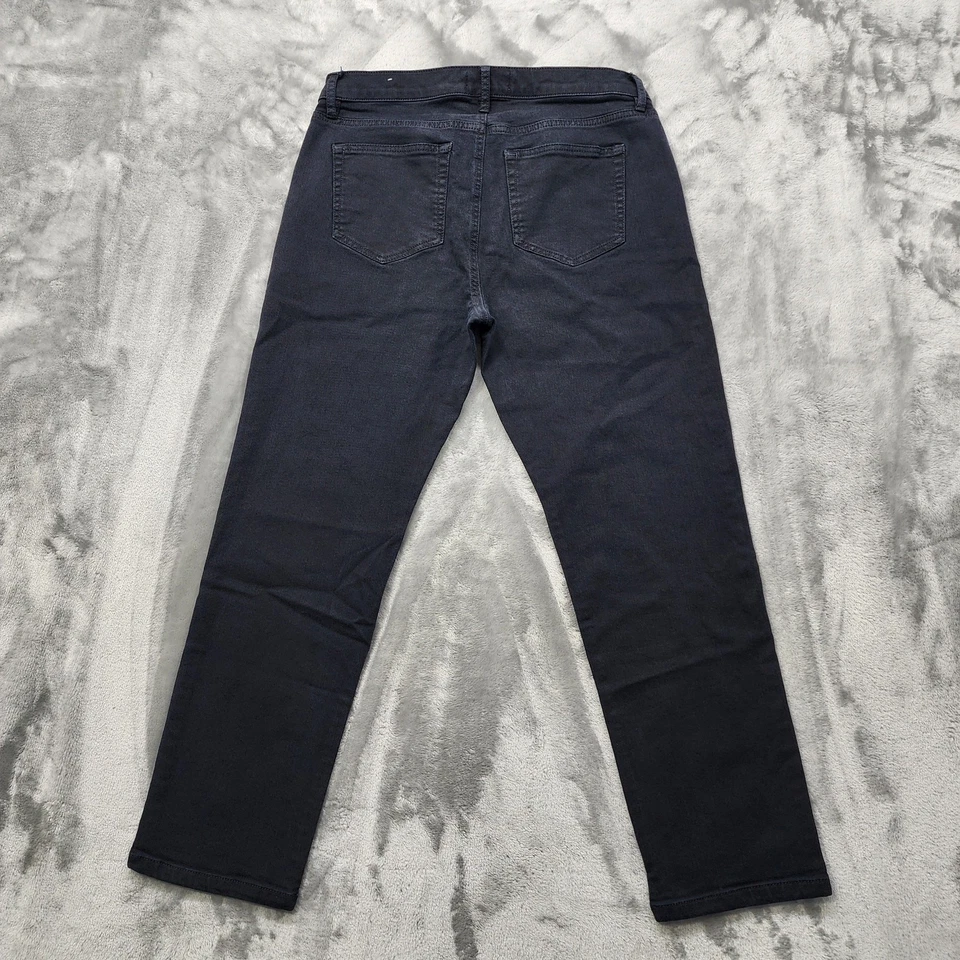 Pantalones de mezclilla Ann Taylor Loft para mujer 29/8P PETITE negros tiro medio ajustados elásticos Foto 3 de 4