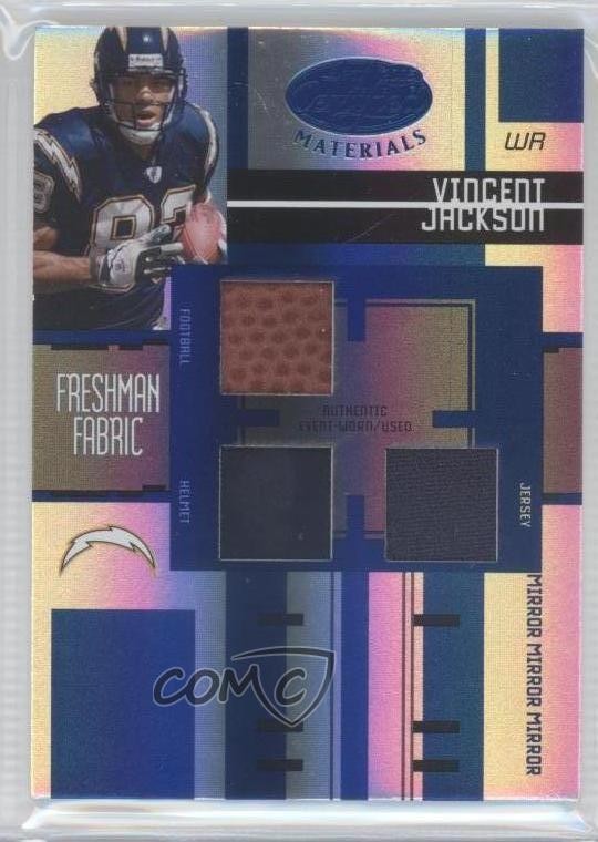 2005 Leaf Certified Materials Mirror Blue 22/50 Vincent Jackson Rookie RC gp3