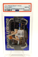 2024 Prizm Draft Picks Campus Legends Blue Wave 167/249 Zach Edey PSA 10  RC