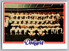 1978 Topps #259 Los Angeles Dodgers Team Card W/Don Sutton Unmarked