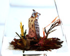 Vintage Hand Carved Painted Horned Owl Lucite/acrylic Unique Canada Paperweight — photo 5