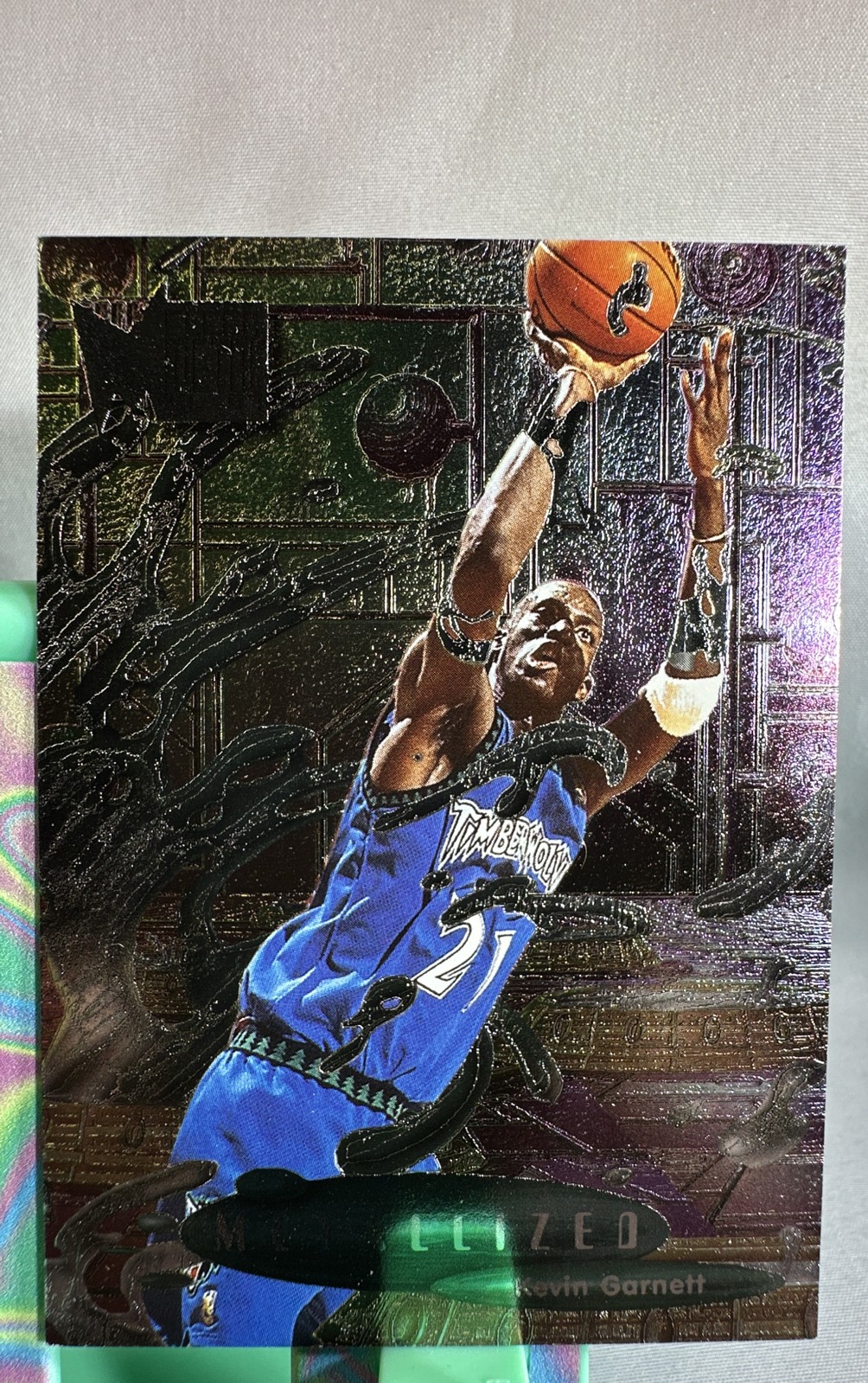 Kevin Garnett #224 Basketball Cards 1996 Fleer Metal trading card — raw and PSA graded price guide